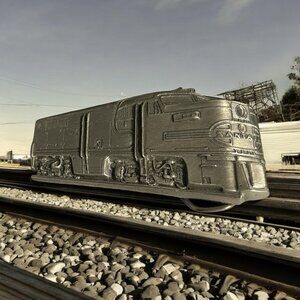 Train Belt Buckle Vintage Great American Products 1996 USA Pewter Santa Fe READ!